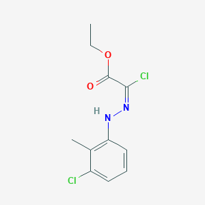 molecular formula C11H12Cl2N2O2 B11761560 ethyl (2E)-2-chloro-2-[(3-chloro-2-methylphenyl)hydrazinylidene]acetate 