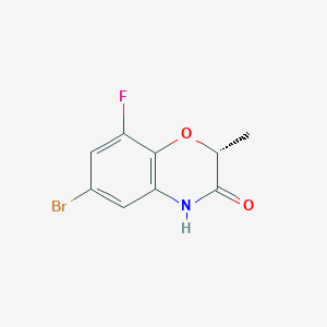 molecular formula C9H7BrFNO2 B11761581 (R)-6-Bromo-8-fluoro-2-methyl-2H-benzo[b][1,4]oxazin-3(4H)-one 