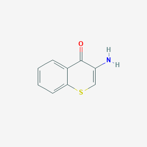 molecular formula C9H7NOS B11761645 3-Amino-4H-thiochromen-4-one 