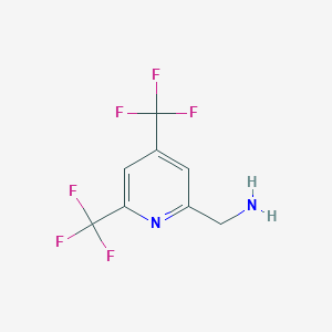 molecular formula C8H6F6N2 B11761687 [4,6-bis(Trifluoromethyl)-2-pyridyl]methanamine 