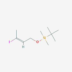 molecular formula C10H21IOSi B117617 O-tert-Butyldimethylsilyl-3-iodo-(2E)-buten-1-ol CAS No. 152893-54-4