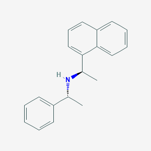 molecular formula C20H21N B11761740 [(1R)-1-(naphthalen-1-yl)ethyl][(1R)-1-phenylethyl]amine 