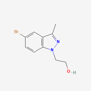 molecular formula C10H11BrN2O B11761788 2-(5-Bromo-3-methyl-1H-indazol-1-yl)ethan-1-ol 