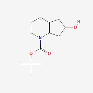 molecular formula C13H23NO3 B11761813 tert-Butyl 6-hydroxyoctahydro-1H-cyclopenta[b]pyridine-1-carboxylate 
