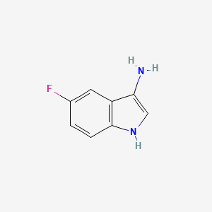 molecular formula C8H7FN2 B11761815 5-fluoro-1H-indole-3-amine 
