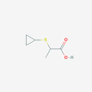 molecular formula C6H10O2S B11761822 2-(Cyclopropylthio)propanoic Acid 