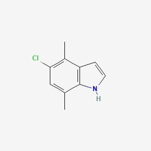 molecular formula C10H10ClN B11761833 5-Chloro-4,7-dimethyl-1H-indole 