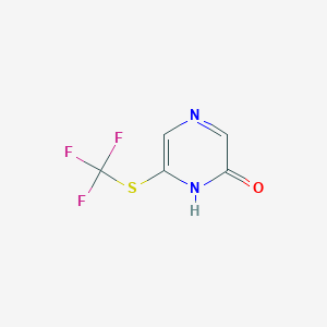 molecular formula C5H3F3N2OS B11761837 6-Trifluoromethylsulfanyl-1h-pyrazin-2-one 