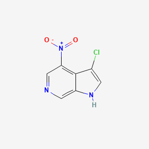 molecular formula C7H4ClN3O2 B11761904 3-chloro-4-nitro-1H-pyrrolo[2,3-c]pyridine 