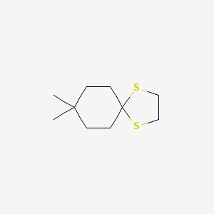molecular formula C10H18S2 B11761912 8,8-Dimethyl-1,4-dithiaspiro[4.5]decane 