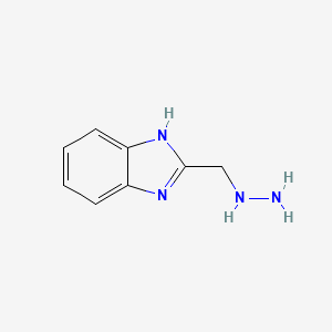 molecular formula C8H10N4 B11761917 2-(Hydrazinylmethyl)-1H-1,3-benzodiazole 