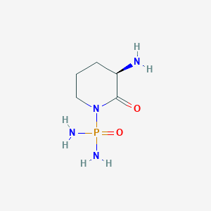 molecular formula C5H13N4O2P B11761929 (3R)-3-Amino-1-(diaminophosphoryl)piperidin-2-one 