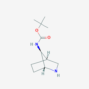 molecular formula C11H20N2O2 B11761930 tert-Butyl N-[(1R,4R,7S)-2-azabicyclo[2.2.1]heptan-7-yl]carbamate 