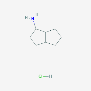 molecular formula C8H16ClN B11761984 rac-(1R,3aS,6aS)-octahydropentalen-1-amine hydrochloride CAS No. 1993218-00-0