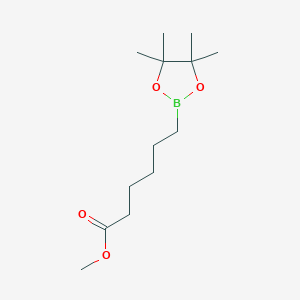 molecular formula C13H25BO4 B11762008 Methyl 6-(tetramethyl-1,3,2-dioxaborolan-2-yl)hexanoate 