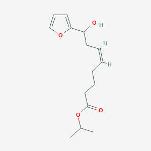 molecular formula C15H22O4 B11762037 propan-2-yl (5Z)-8-(furan-2-yl)-8-hydroxyoct-5-enoate 