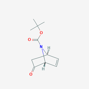 molecular formula C11H15NO3 B11762083 tert-butyl (1R,4R)-5-oxo-7-azabicyclo[2.2.1]hept-2-ene-7-carboxylate 