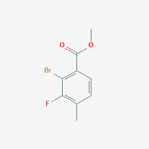 molecular formula C9H8BrFO2 B11762095 Methyl 2-bromo-3-fluoro-4-methylbenzoate 