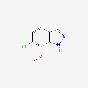molecular formula C8H7ClN2O B11762103 6-Chloro-7-methoxy-1H-indazole 