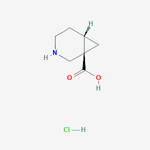 molecular formula C7H12ClNO2 B11762109 (1R,6S)-3-Azabicyclo[4.1.0]heptane-1-carboxylic acid hydrochloride 