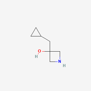 molecular formula C7H13NO B11762165 3-(Cyclopropylmethyl)azetidin-3-ol 