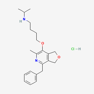 molecular formula C22H31ClN2O2 B11762166 4-[[1,3-Dihydro-6-methyl-4-benzylfuro[3,4-C]pyridin-7-YL]oxy]-N-isopropylbutylamine monohydrochloride CAS No. 93982-17-3