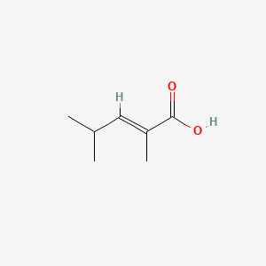 molecular formula C7H12O2 B11762231 (2E)-2,4-Dimethylpent-2-enoic acid CAS No. 3876-52-6