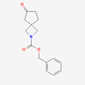 molecular formula C15H17NO3 B11762265 Benzyl 6-oxo-2-azaspiro[3.4]octane-2-carboxylate 