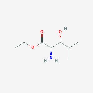 molecular formula C8H17NO3 B11762281 Ethyl (2R,3R)-2-amino-3-hydroxy-4-methylpentanoate 