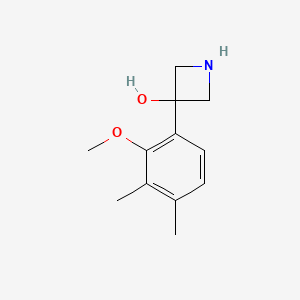 molecular formula C12H17NO2 B11762283 3-(2-Methoxy-3,4-dimethylphenyl)azetidin-3-ol 