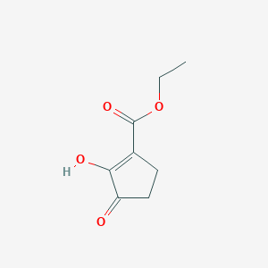 molecular formula C8H10O4 B11762335 Ethyl 2-hydroxy-3-oxocyclopent-1-enecarboxylate 
