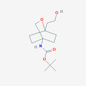 molecular formula C14H25NO4 B11762340 tert-Butyl (1-(2-hydroxyethyl)-2-oxabicyclo[2.2.2]octan-4-yl)carbamate 