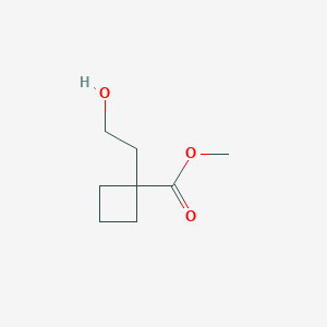 molecular formula C8H14O3 B11762368 Methyl 1-(2-hydroxyethyl)cyclobutane-1-carboxylate 