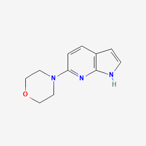 molecular formula C11H13N3O B11762390 4-(1H-Pyrrolo[2,3-B]pyridin-6-YL)morpholine 