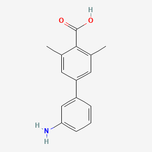molecular formula C15H15NO2 B11762411 m-Aminobenzeneyl-2,6-dimethylbenzoic acid 