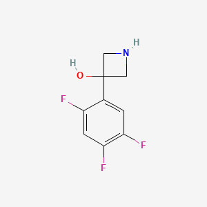 molecular formula C9H8F3NO B11762412 3-(2,4,5-Trifluorophenyl)azetidin-3-ol 