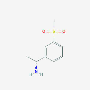 molecular formula C9H13NO2S B11762484 (1R)-1-(3-methanesulfonylphenyl)ethan-1-amine 