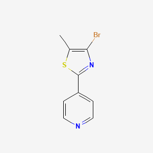 molecular formula C9H7BrN2S B11762504 4-Bromo-5-methyl-2-(pyridin-4-yl)thiazole 