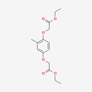 molecular formula C15H20O6 B11762551 Ethyl 2-[4-(2-ethoxy-2-oxoethoxy)-2-methylphenoxy]acetate 
