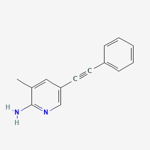 molecular formula C14H12N2 B11762584 3-Methyl-5-(phenylethynyl)pyridin-2-amine 