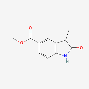 molecular formula C11H11NO3 B11762596 Methyl 3-methyl-2-oxo-2,3-dihydro-1H-indole-5-carboxylate 