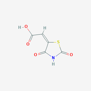 molecular formula C5H3NO4S B11762619 2-[(5E)-2,4-dioxo-1,3-thiazolidin-5-ylidene]acetic acid 