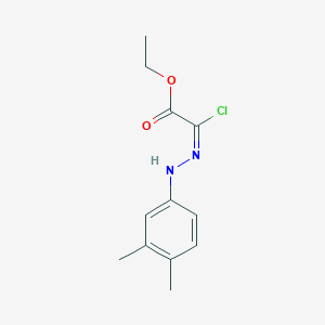 molecular formula C12H15ClN2O2 B11762624 ethyl (2E)-2-chloro-2-[(3,4-dimethylphenyl)hydrazinylidene]acetate 