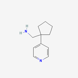 molecular formula C11H16N2 B11762642 [1-(4-Pyridyl)cyclopentyl]methanamine 