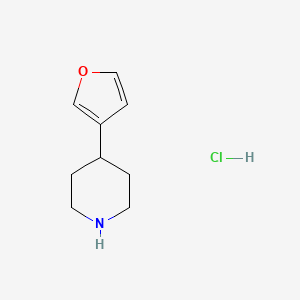 molecular formula C9H14ClNO B11762650 4-(Furan-3-yl)piperidine hydrochloride CAS No. 690261-79-1