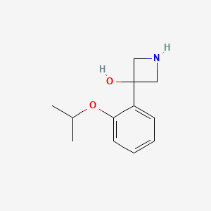 molecular formula C12H17NO2 B11762655 3-[2-(Propan-2-yloxy)phenyl]azetidin-3-ol 