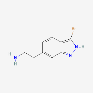 molecular formula C9H10BrN3 B11762664 2-(3-Bromo-1H-indazol-6-yl)ethan-1-amine 