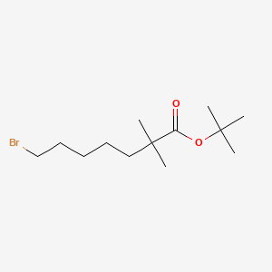 molecular formula C13H25BrO2 B11762680 Tert-butyl 7-bromo-2,2-dimethylheptanoate 