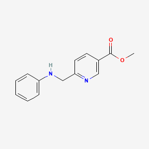 molecular formula C14H14N2O2 B11762722 Methyl 6-((phenylamino)methyl)nicotinate 