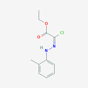 molecular formula C11H13ClN2O2 B11762761 Ethyl 2-chloro-2-[2-(2-methylphenyl)hydrazono]-acetate 
